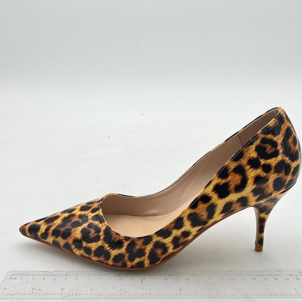 Ydn Leopard Print Pointed Toe Stilettos Heel Pump… - image 2